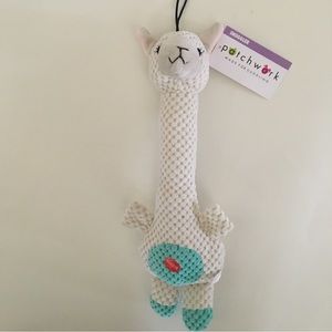 NEW Dog Toy Snuggler with Squeaker Stuffed Animal | Patchwork